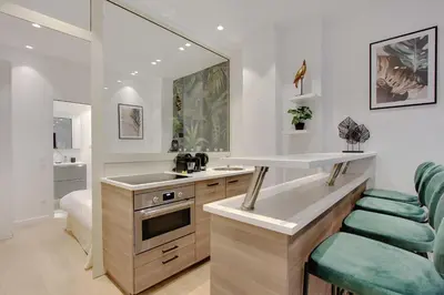 Coin salon dans l'établissement Elegant 1BR - 4P - Eiffel Tower - Trocadero
