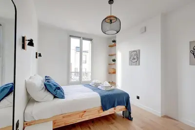 Un ou plusieurs lits dans un hébergement de l'établissement Suite Modern Art - Superbe appartement