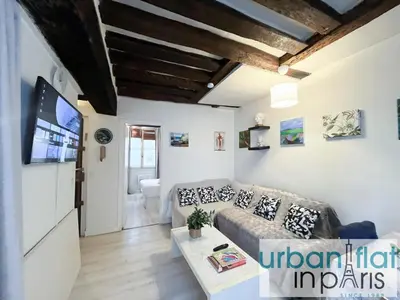 Coin salon dans l'établissement Urban Flat 192 - Cosy Flat Basfour