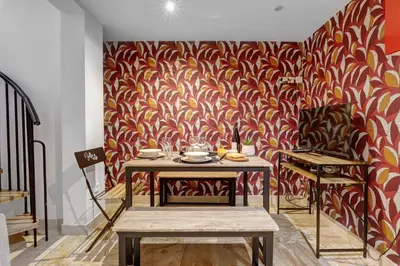 Coin salon dans l'établissement Bluestay 143 - Charming apartment in Asnieres