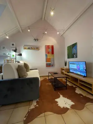 Télévision ou salle de divertissement dans l'établissement Cosy appartement place des Abbesses-Sacré-Cœur !
