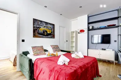Un ou plusieurs lits dans un hébergement de l'établissement Bluestay 37 - Superb apartment