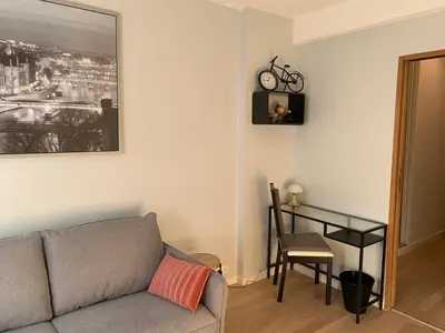 Coin salon dans l'établissement Appartement cosy - Paris La Défense