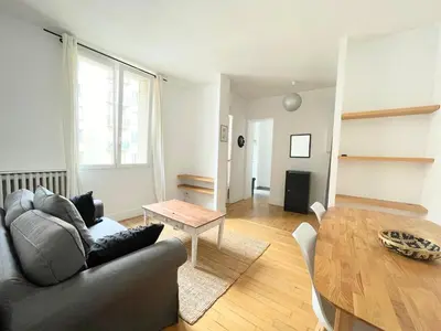 Coin salon dans l'établissement Charming Apartment, Paris Centre