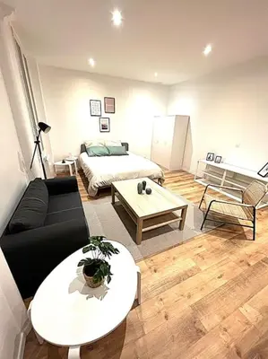 Un ou plusieurs lits dans un hébergement de l'établissement Votre Pied-à-Terre Idéal à Montmartre !