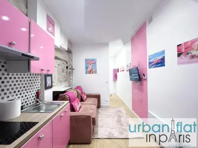 Cuisine ou kitchenette dans l'établissement Urban Flat 193 - Barbie in Paris