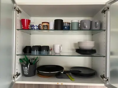 Cuisine ou kitchenette dans l'établissement Visiter et travailler près de Paris - Kalula