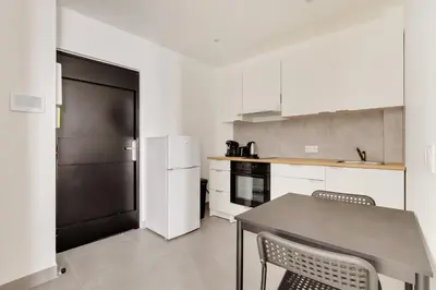 Cuisine ou kitchenette dans l'établissement Boutiques Apartments Paris