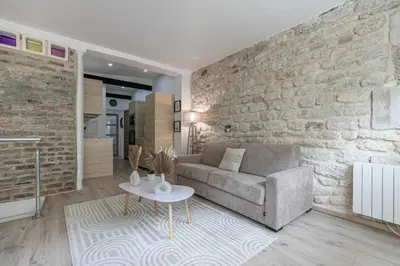 Coin salon dans l'établissement Cosy appartement Paris 20e