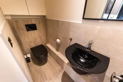 Salle de bains dans l'établissement Appartement Place des Vosges, Marais Bastille
