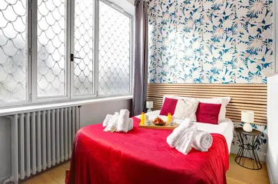 Un ou plusieurs lits dans un hébergement de l'établissement Bluestay 48 - Superb apartment in Paris
