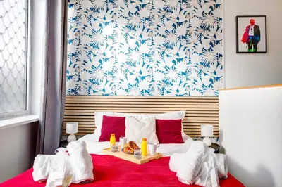 Un ou plusieurs lits dans un hébergement de l'établissement Bluestay 48 - Superb apartment in Paris
