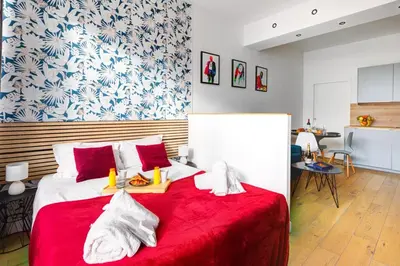 Un ou plusieurs lits dans un hébergement de l'établissement Bluestay 48 - Superb apartment in Paris