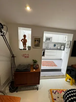 Cuisine ou kitchenette dans l'établissement Charmant appart Montmartre