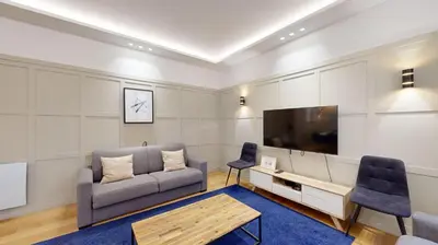 Télévision ou salle de divertissement dans l'établissement Sublime appartement Paris 4Br-12P