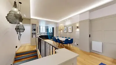 Coin salon dans l'établissement Sublime appartement Paris 4Br-12P