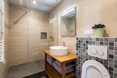 Salle de bains dans l'établissement Mon Logis