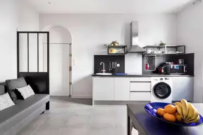 Cuisine ou kitchenette dans l'établissement Mon Logis
