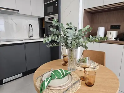 Cuisine ou kitchenette dans l'établissement apt cosy proche arena bercy