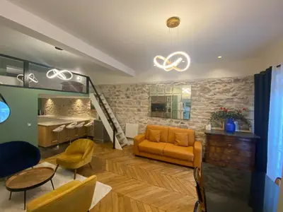 Coin salon dans l'établissement Loft Sud de Paris