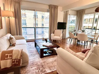 Coin salon dans l'établissement L'appartement Nicolo