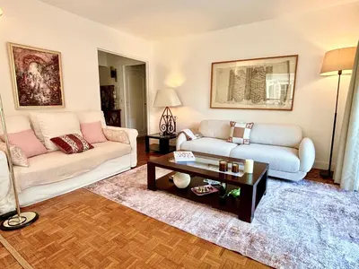 Coin salon dans l'établissement L'appartement Nicolo