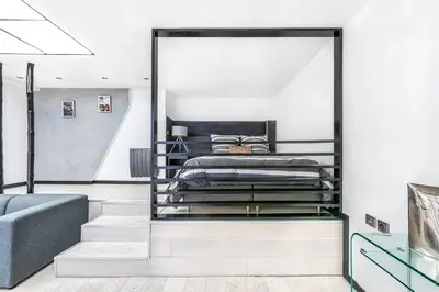 Un ou plusieurs lits dans un hébergement de l'établissement Loft Luxembourg - Vavin 1bdr by B'Your Home