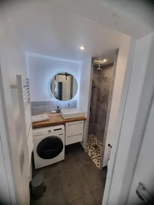 Salle de bains dans l'établissement Un appartement charmant à deux pas de Paris !