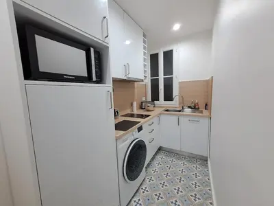 Cuisine ou kitchenette dans l'établissement Appartement cosy pour 2 pers dans le 14ème