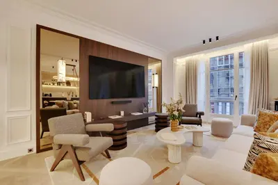 Coin salon dans l'établissement TheLander - Serviced Apartments in Saint Germain des Prés