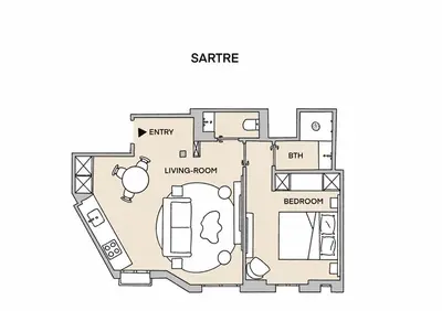 Plan de l'établissement TheLander - Serviced Apartments in Saint Germain des Prés