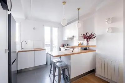Cuisine ou kitchenette dans l'établissement Veeve - Cotton White