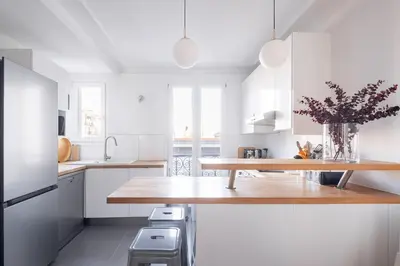 Cuisine ou kitchenette dans l'établissement Veeve - Cotton White