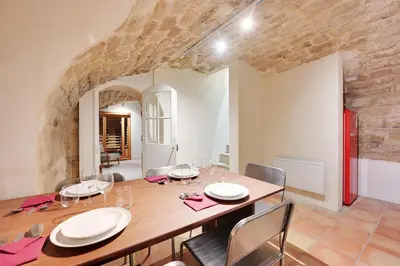 Coin salon dans l'établissement Appartement Triplex à Saint-Germain-des-Prés