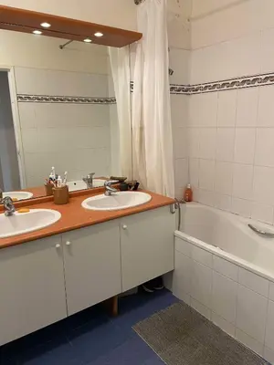Salle de bains dans l'établissement Appartement spacieux et lumineux - Canal Saint Martin