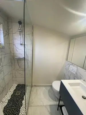 Salle de bains dans l'établissement Appartement proche PARIS