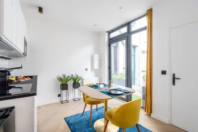 Cuisine ou kitchenette dans l'établissement Le Jean Jaurès - Studio cosy au cœur de Boulogne