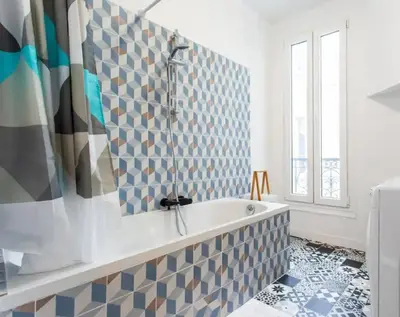 Salle de bains dans l'établissement Le Raspail - Charmant appartement proche Paris