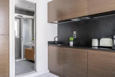 Cuisine ou kitchenette dans l'établissement Havre de Luxe au Pied de Montmartre