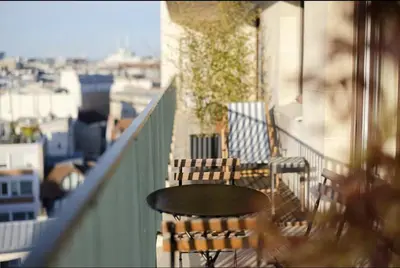 Balcon ou terrasse dans l'établissement Amazing view, beautiful flat, swimming pools, secure parking