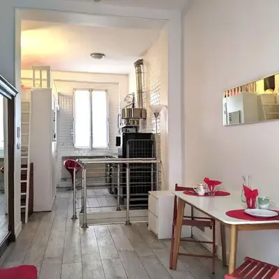 Duplex and private patio at Eiffel Tower