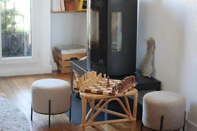 Coin salon dans l'établissement Superbe Loft avec Vue Incroyable sur Montmartre