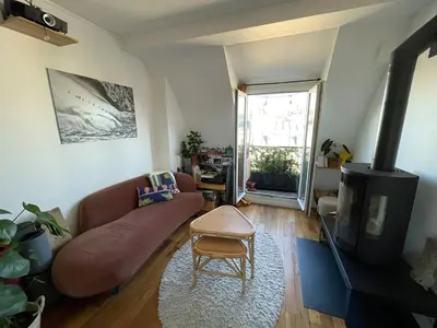 Coin salon dans l'établissement Superbe Loft avec Vue Incroyable sur Montmartre
