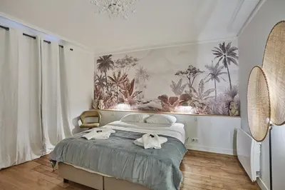 Un ou plusieurs lits dans un hébergement de l'établissement Apartment Eiffel Tower Trocadero by Studio Prestige