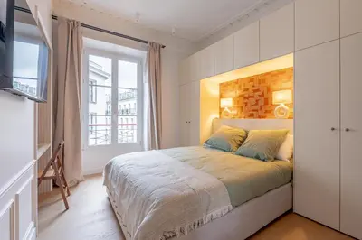 Un ou plusieurs lits dans un hébergement de l'établissement Amazing flat - center of paris