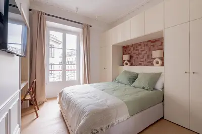 Un ou plusieurs lits dans un hébergement de l'établissement Amazing flat - center of paris