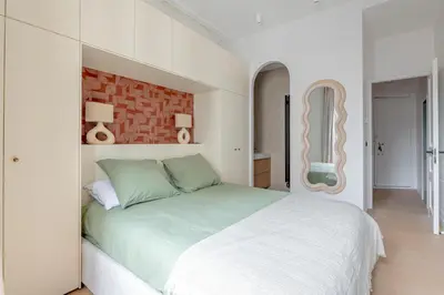 Un ou plusieurs lits dans un hébergement de l'établissement Amazing flat - center of paris