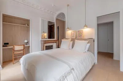 Un ou plusieurs lits dans un hébergement de l'établissement Amazing flat - center of paris