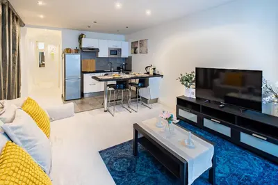 Cuisine ou kitchenette dans l'établissement Appartement Moderne Notre-Dame de Paris