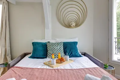 Un ou plusieurs lits dans un hébergement de l'établissement Bluestay 24 - Superb apartment in Paris